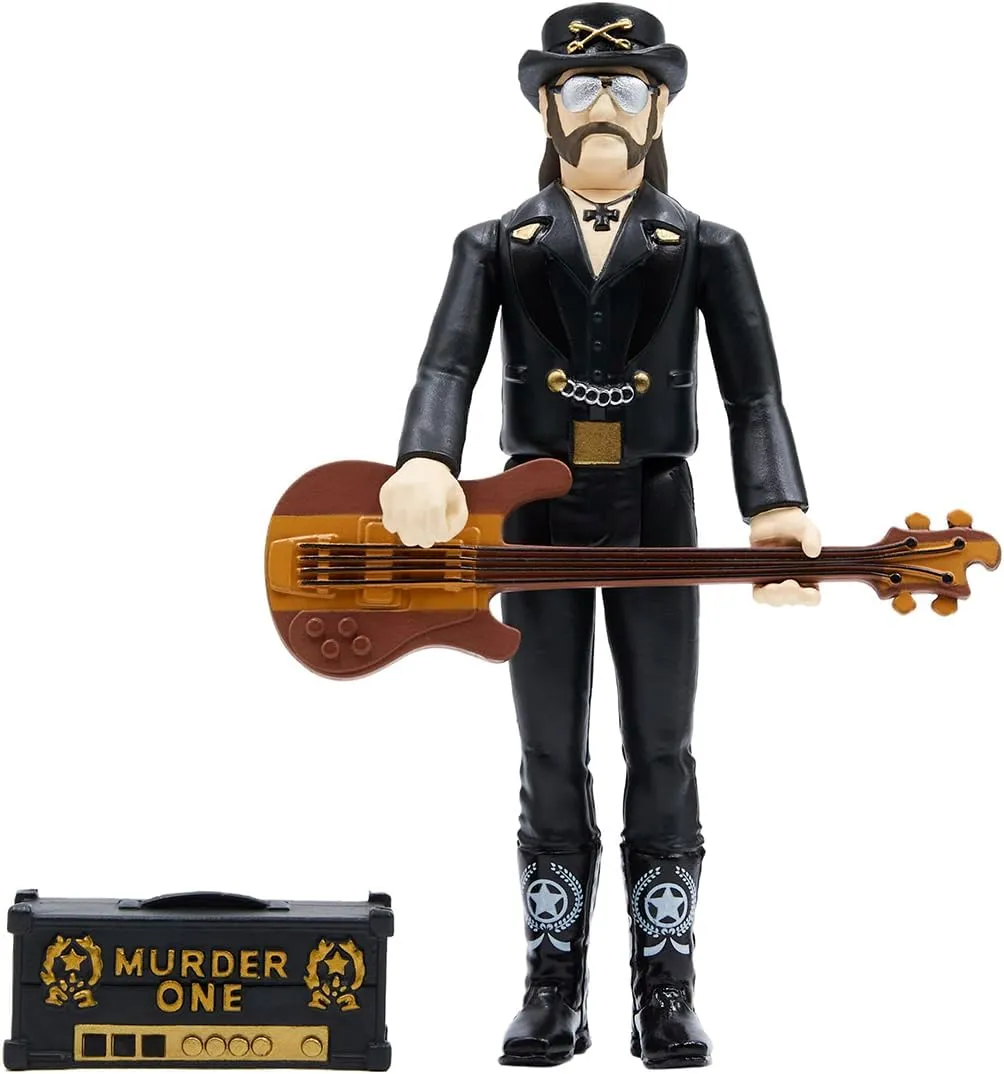 Super7 Motorhead Lemmy (Modern Cowboy) Reaction Figure - 3.75" Motorhead Action Figure with Accessories Heavy Metal Collectibles and Retro Toys