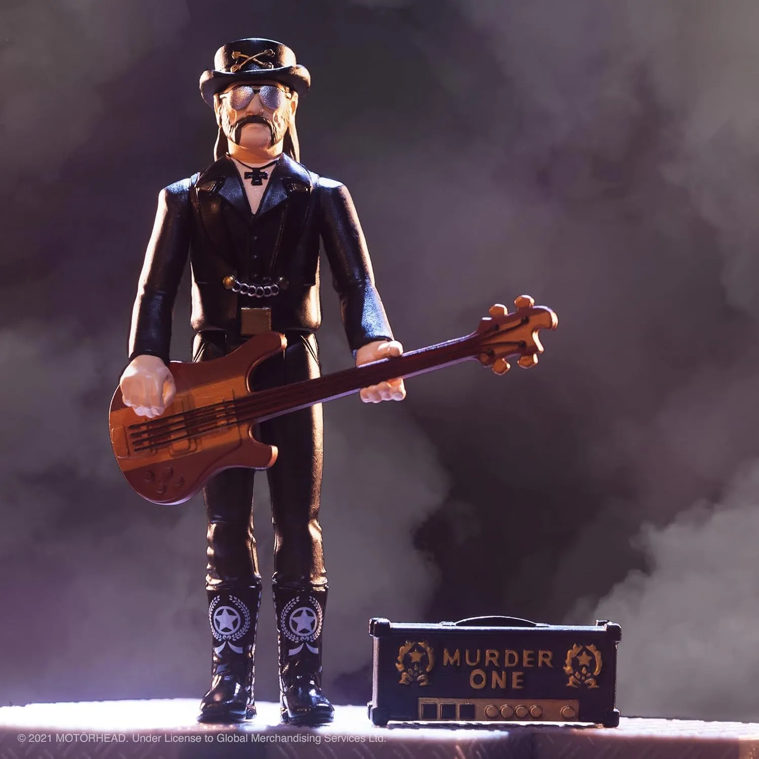 Super7 Motorhead Lemmy (Modern Cowboy) Reaction Figure - 3.75" Motorhead Action Figure with Accessories Heavy Metal Collectibles and Retro Toys