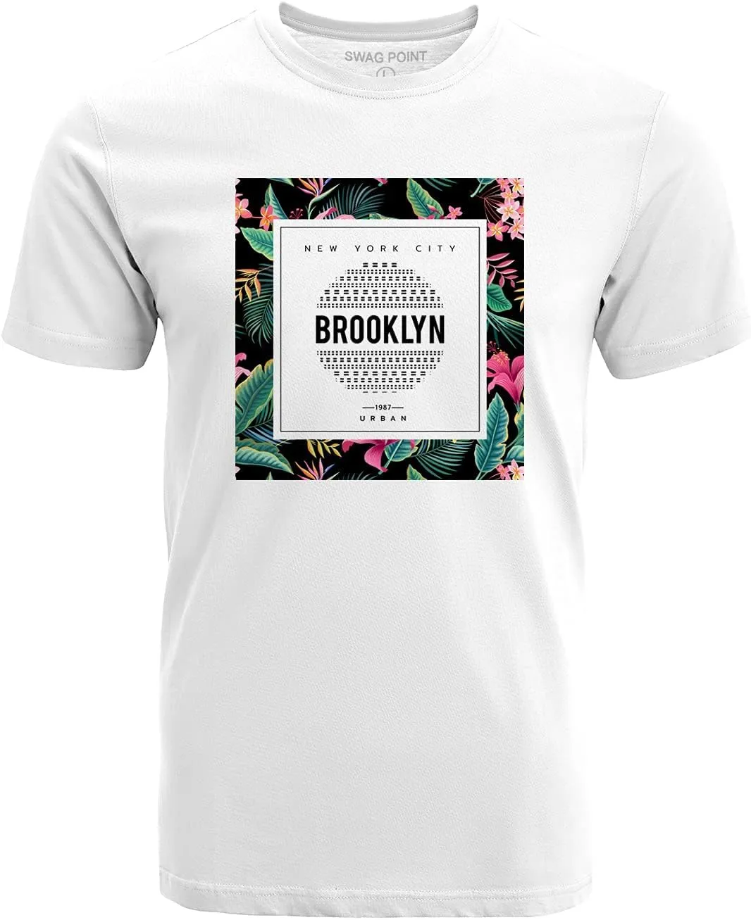 Swag Point Men’s Graphic T Shirts – 100% Cotton Short Sleeve Urban Casual Tops Streetwear Hip Hop Hipster Crewneck Tee