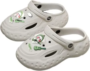 Sweet Academic Clog Shoes for Women, Cute Animal Print Platform Sandals with Chunky Sole, Breathable Summer Casual Clogs