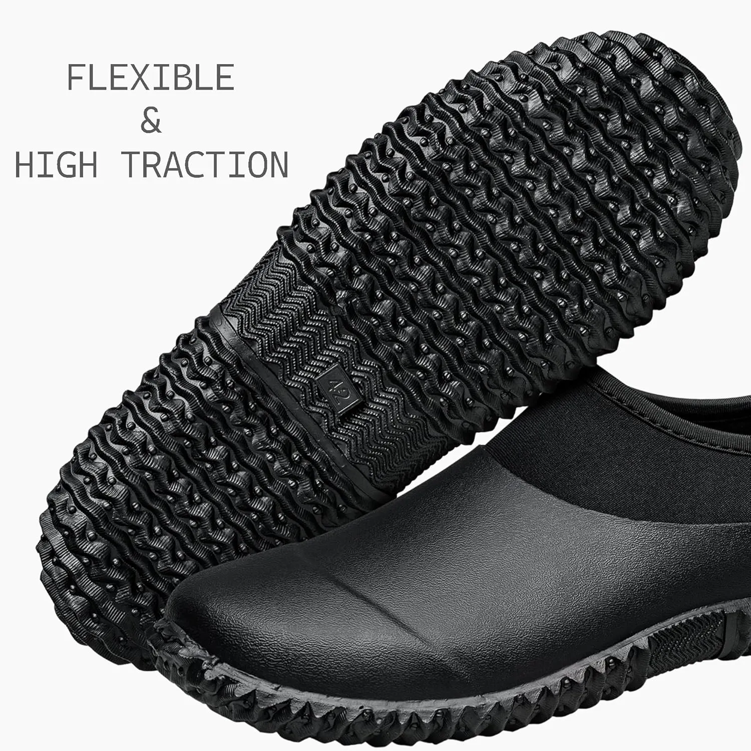 TENGTA Unisex Waterproof Garden Shoes Womens Rain Boots Mens Car Wash Footwear