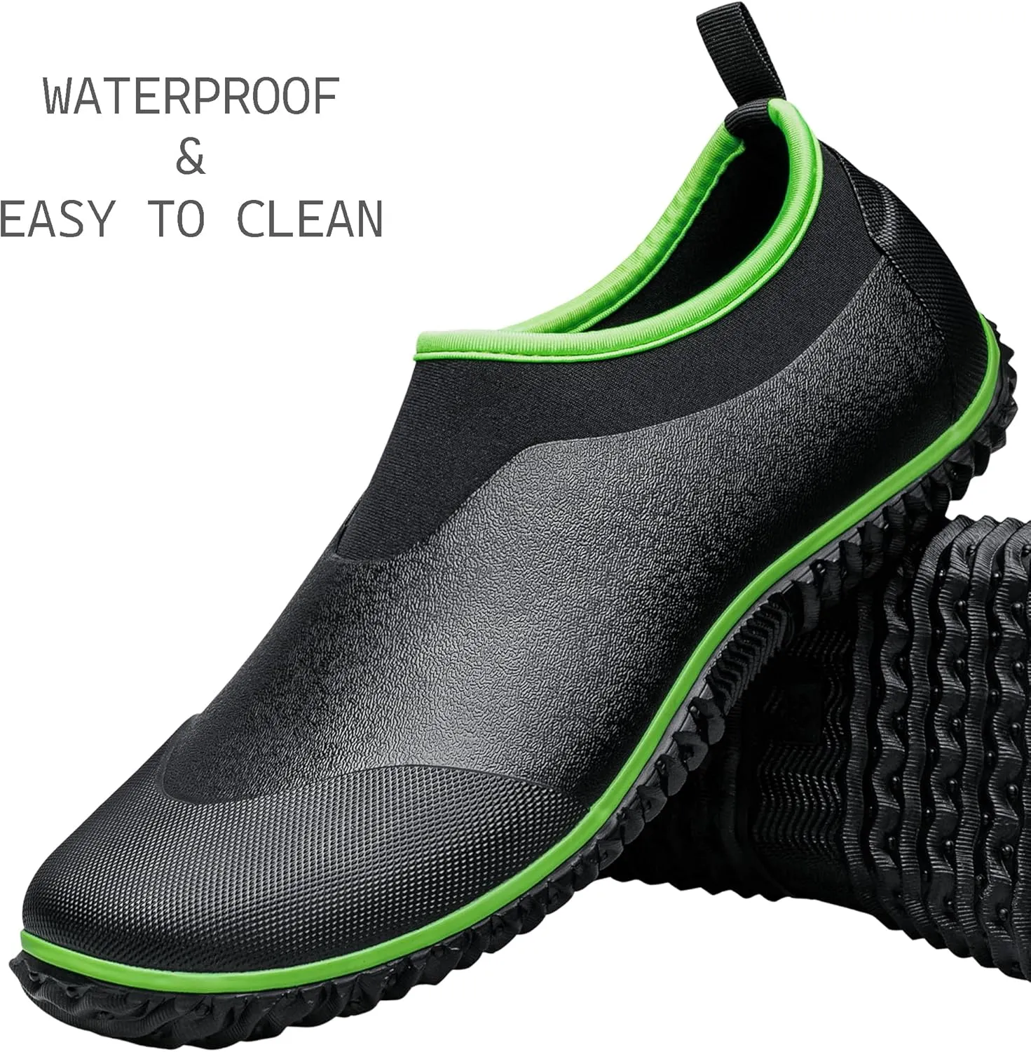 TENGTA Unisex Waterproof Garden Shoes Womens Rain Boots Mens Car Wash Footwear