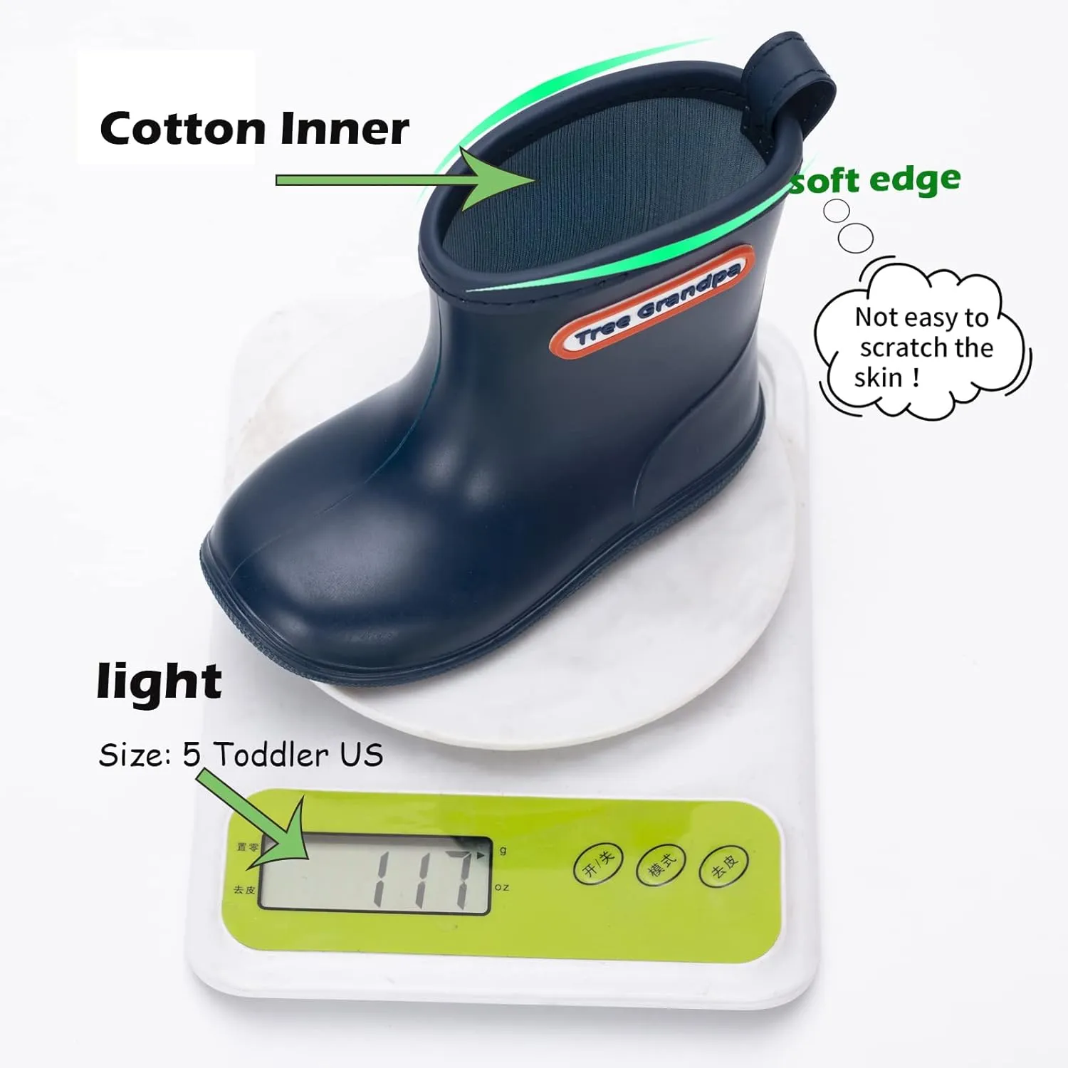 Toddler Rain Boots for Boys Girls Baby Rain boot Lightweight Kids Rain Boots Infant Rainboots 1-6 Years