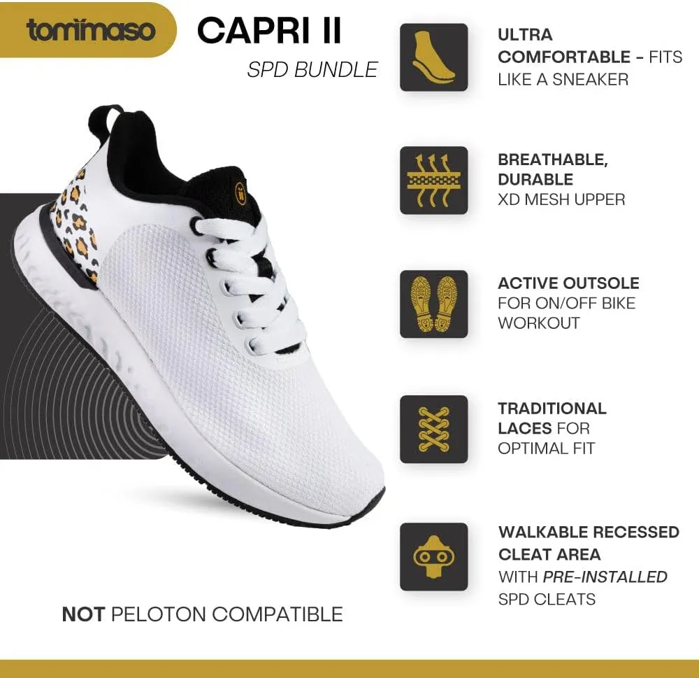 Tommaso Cycling Shoes Women—Outdoor Cycling Shoes Women—Women Specialized Bike Shoes— Walkable Cycling Shoes—Women SPD Cycling Shoes—Indoor Cycling Shoes Women SPD—Peloton Shoes—SPD Cleat Installed
