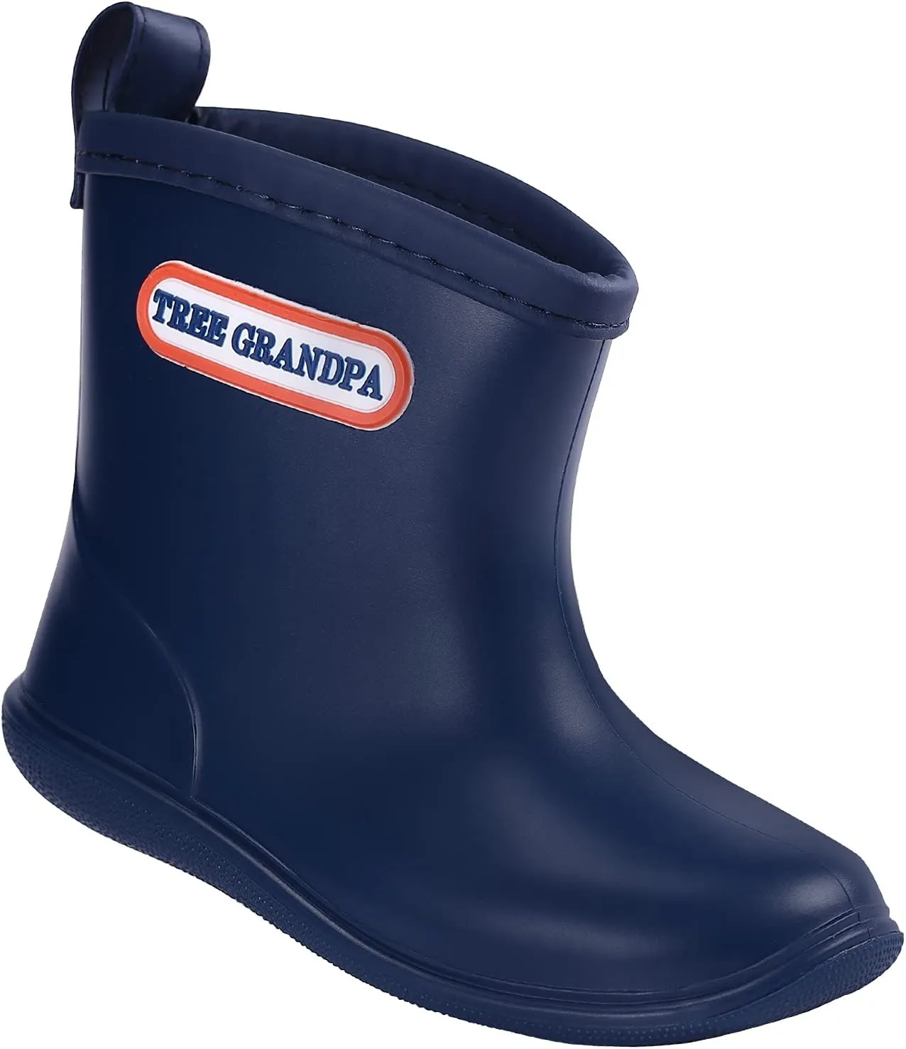 Tree Grandpa Toddler Rain Boots for Boys Girls Waterproof Baby Kids Rain Boots With Easy-on