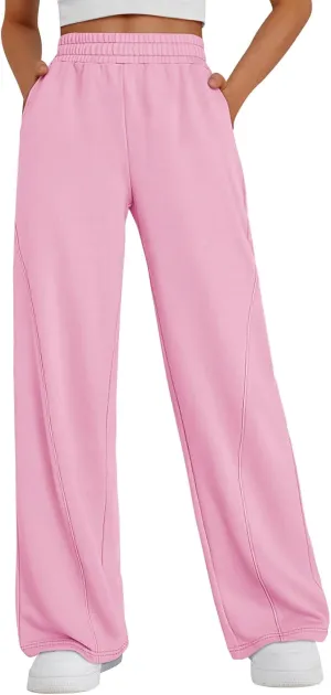 Trendy Queen Women's Wide Leg Sweatpants Baggy Y2K High Waisted Joggers Fall Fashion Clothes with Pockets 2025