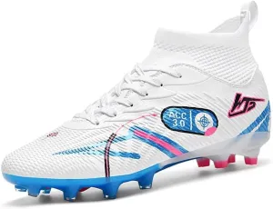 Unisex Football Shoes Breathable Non Slip Grabbing Shock-Absorbing Long Spike Fashionable Sports Training Boots