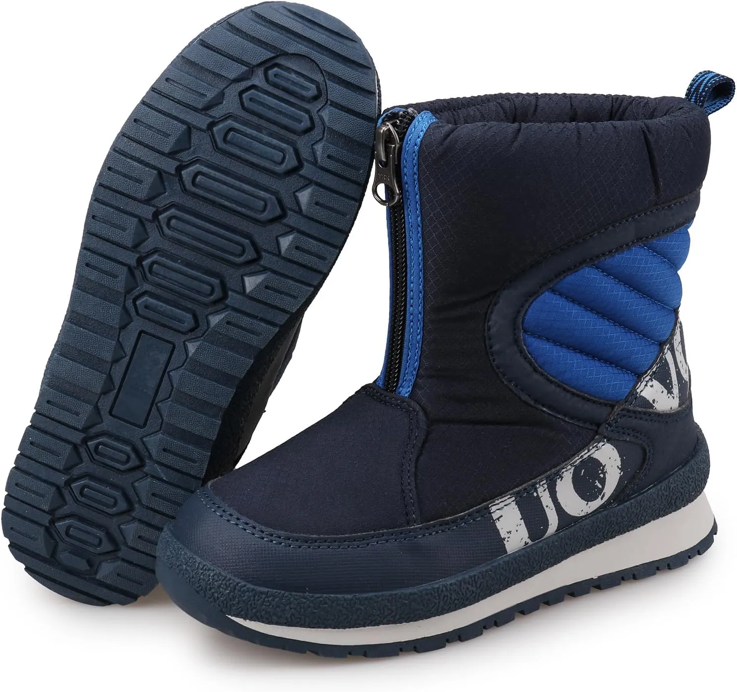 UOVO Kids Boys girls Snow Boots Warm Ankle Fur Lined Slip Resistant Waterproof Outdoor Winter Shoes(Little Kids/Big Kids)