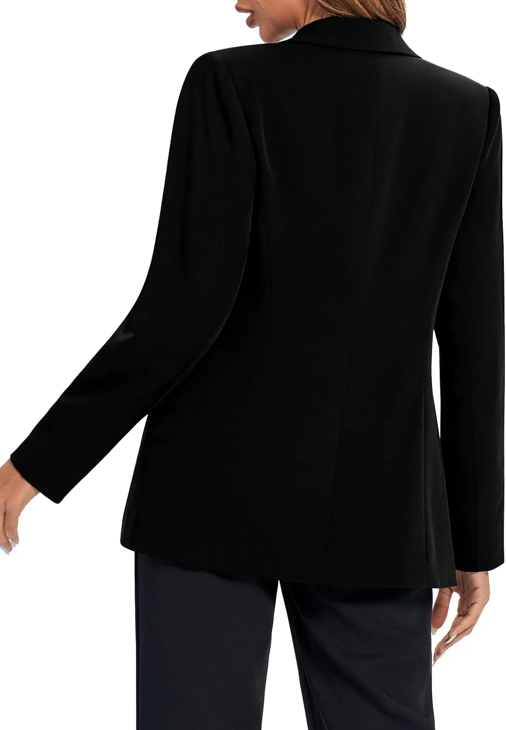 Urban CoCo Women's Casual Blazers Open Front Lapel Button Long Sleeve Office Work Suit Jacket