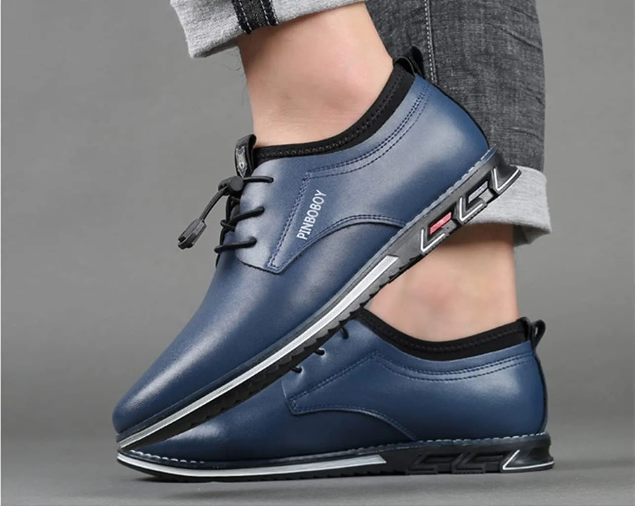 Veslesth Men Casual Luxury Sneakers Leather Loafers Comfort Walking Shoes Fashion Driving Shoes for Male Business Work Office Dress Outdoor