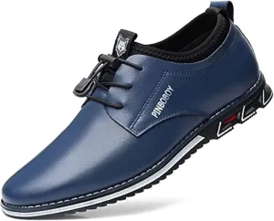Veslesth Men Casual Luxury Sneakers Leather Loafers Comfort Walking Shoes Fashion Driving Shoes for Male Business Work Office Dress Outdoor