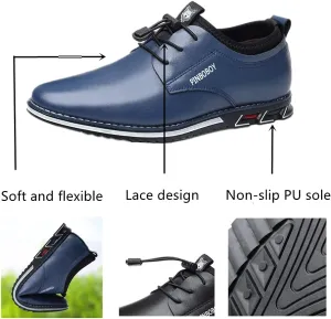 Veslesth Men Casual Luxury Sneakers Leather Loafers Comfort Walking Shoes Fashion Driving Shoes for Male Business Work Office Dress Outdoor