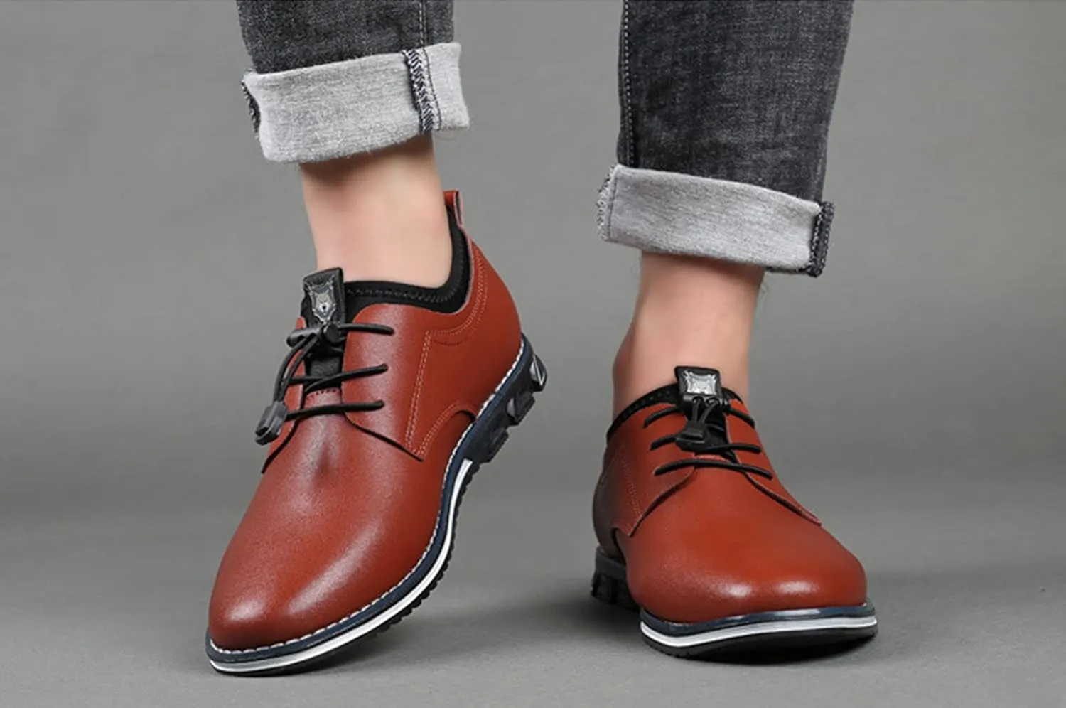 Veslesth Men Casual Luxury Sneakers Leather Loafers Comfort Walking Shoes Fashion Driving Shoes for Male Business Work Office Dress Outdoor