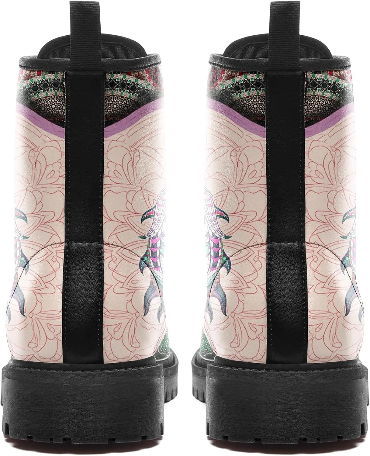 Vintage Bohemian Combat Boots Comfortable High-Top Ankle Booties for Women Men Fashion Casual Festival Winter Footwear