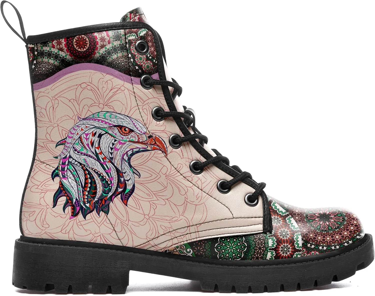 Vintage Bohemian Combat Boots Comfortable High-Top Ankle Booties for Women Men Fashion Casual Festival Winter Footwear