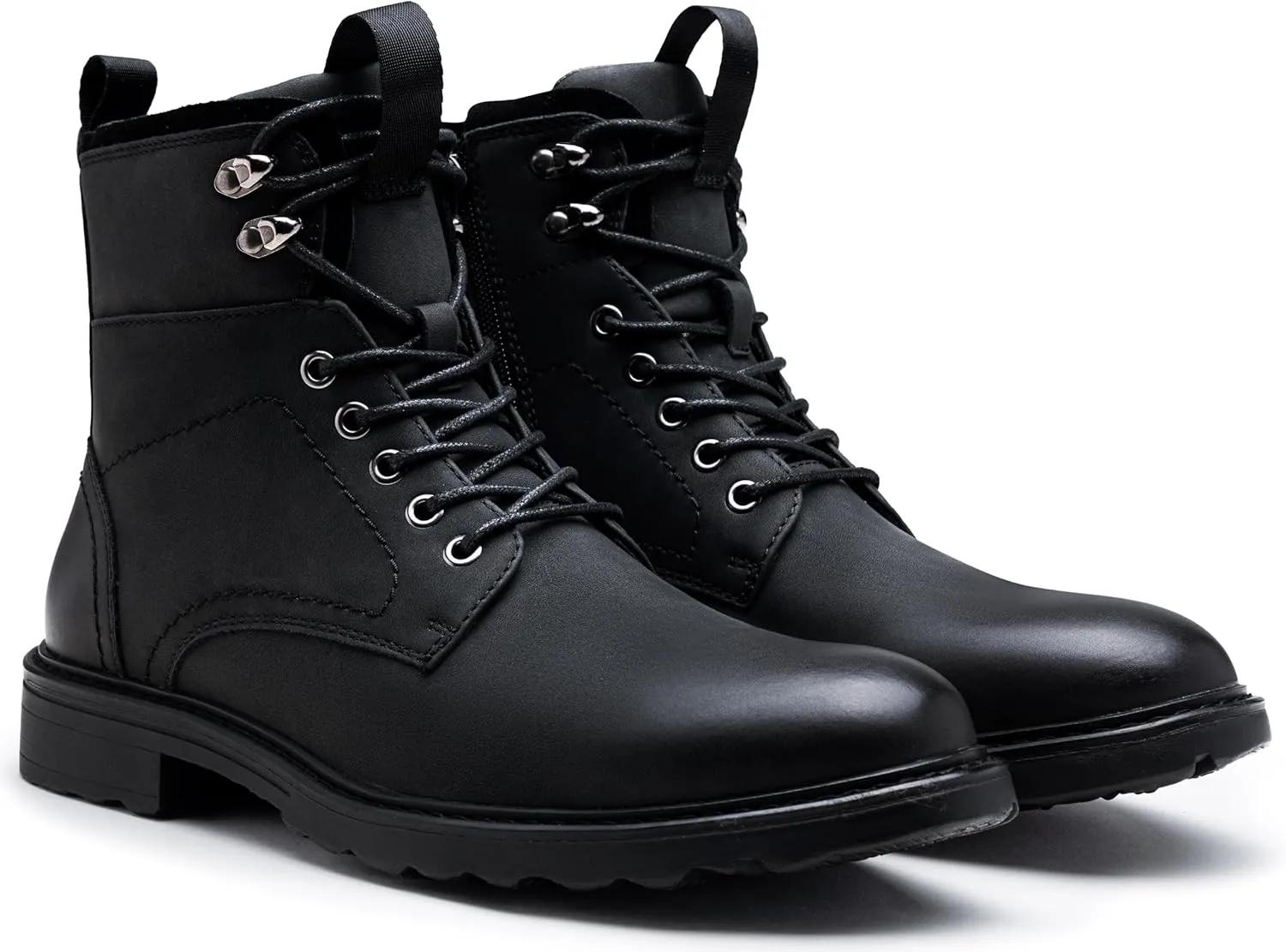 Vostey Mens Boots Motorcycle Casual Boots for Men Zipper Fashion Chukka Boots Mens
