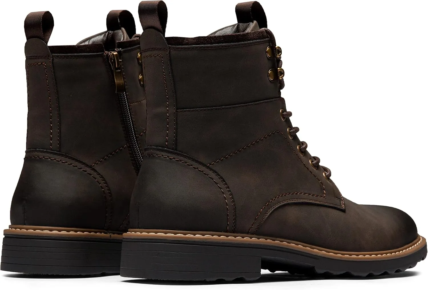 Vostey Mens Boots Motorcycle Casual Boots for Men Zipper Fashion Chukka Boots Mens