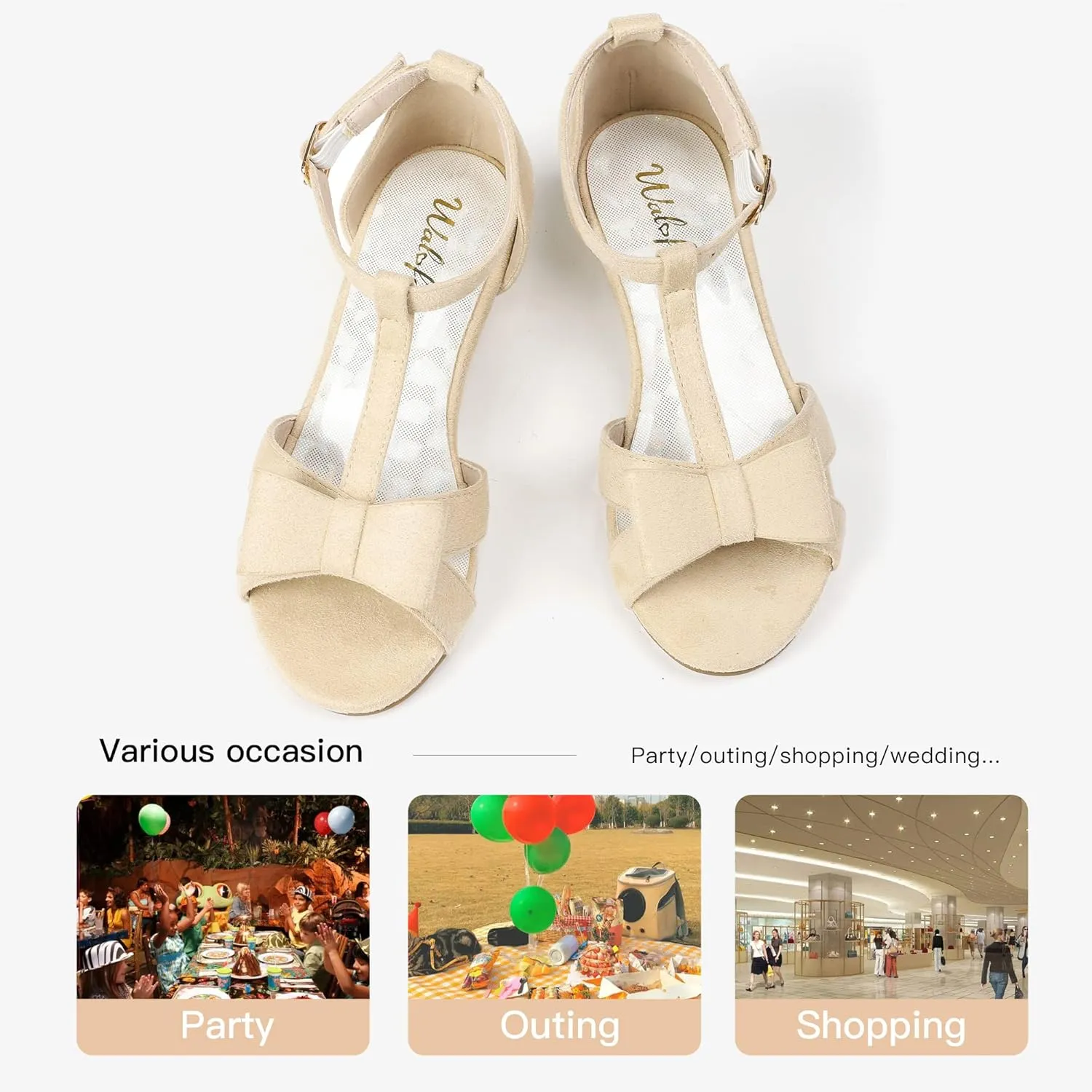 Walofou Toddler Little Kid Big Kid Sandals for Girls