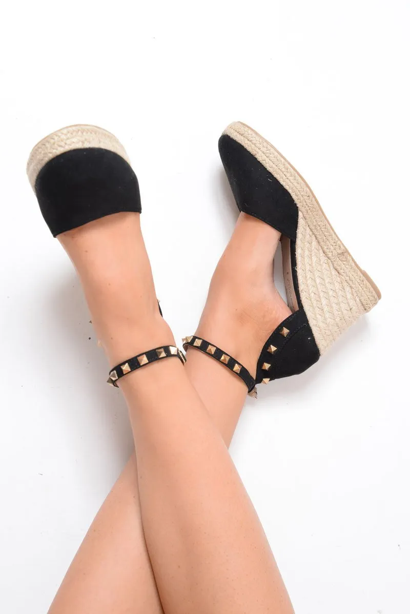 Wedges Espadrille Studded Highly intuitive - Black Margerie Trusted