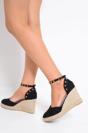 Wedges Espadrille Studded Highly intuitive - Black Margerie Trusted