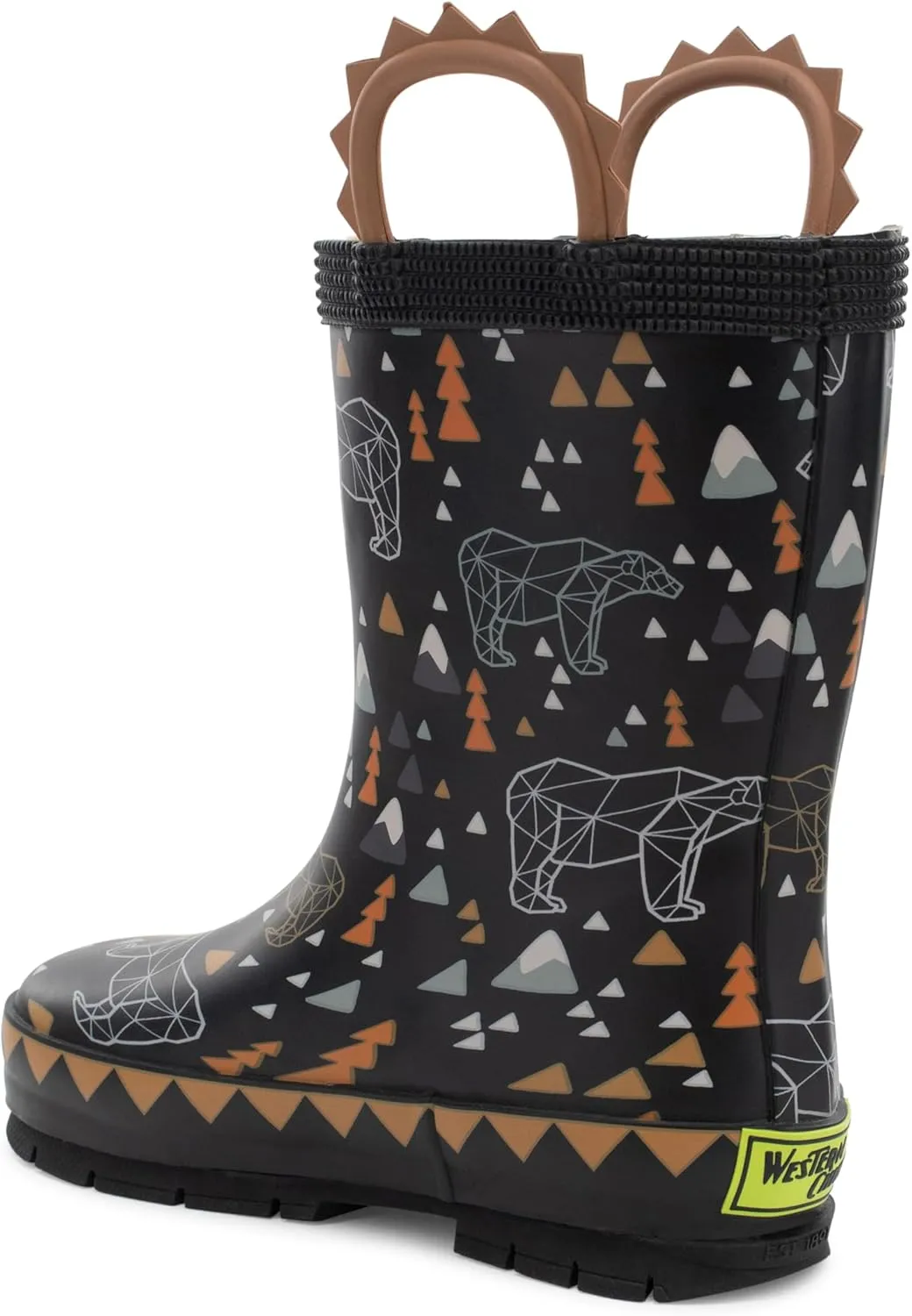 Western Chief Rain Boots with Pull on Handles for Toddlers and Kids - Premium Waterproof Boots for Boys and Girls
