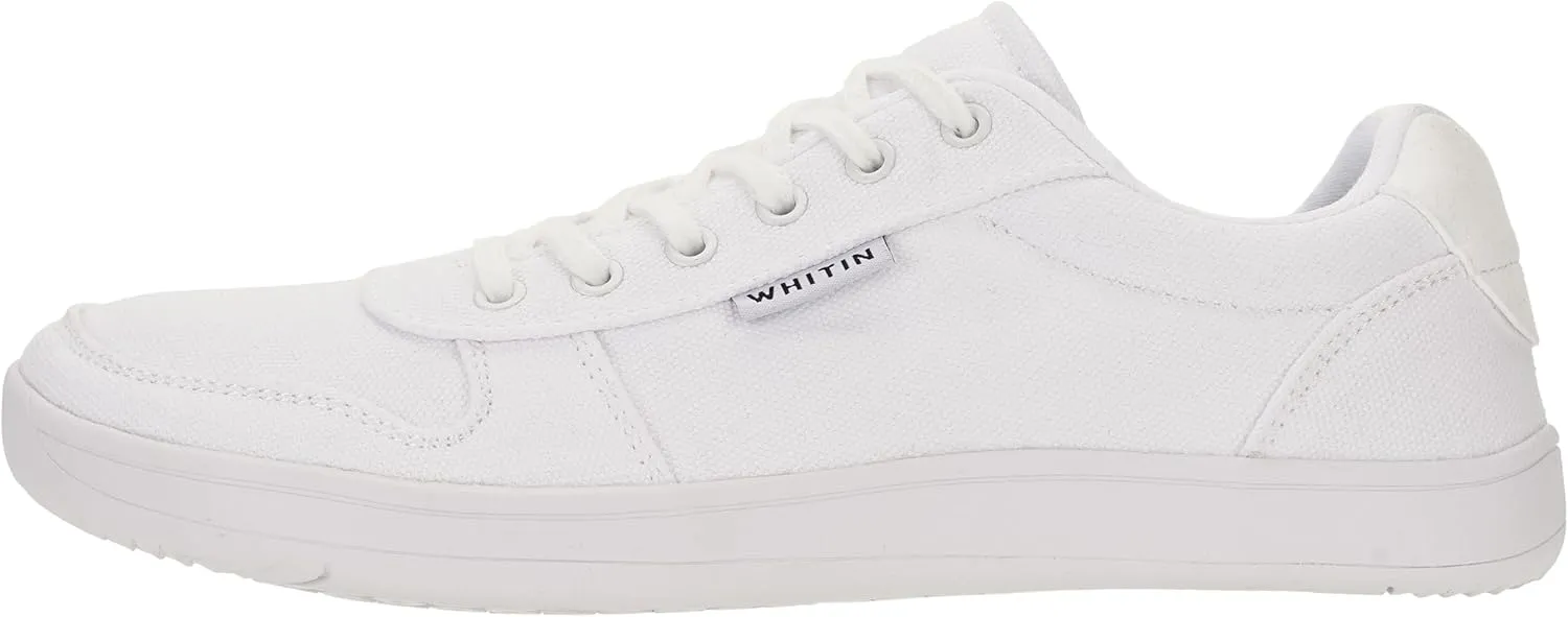 WHITIN Men's Wide Barefoot Shoes | Canvas Minimalist Sneakers | Zero Drop Sole