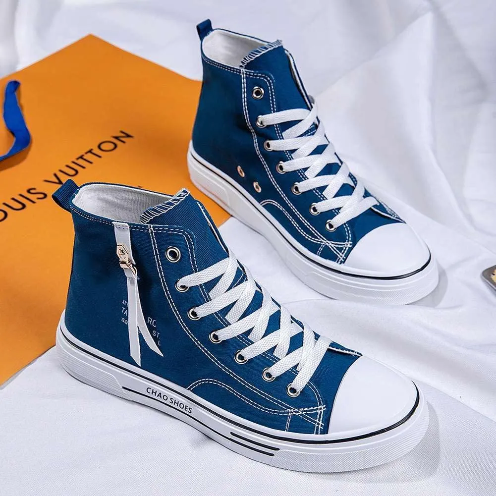 WILTENA Men's Fashion High Top Street Canvas Sneakers Boy's Casual Outdoor Youth Shoes