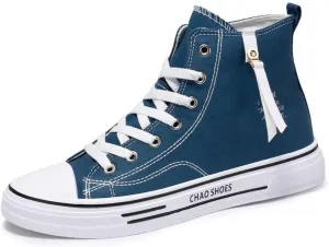 WILTENA Men's Fashion High Top Street Canvas Sneakers Boy's Casual Outdoor Youth Shoes
