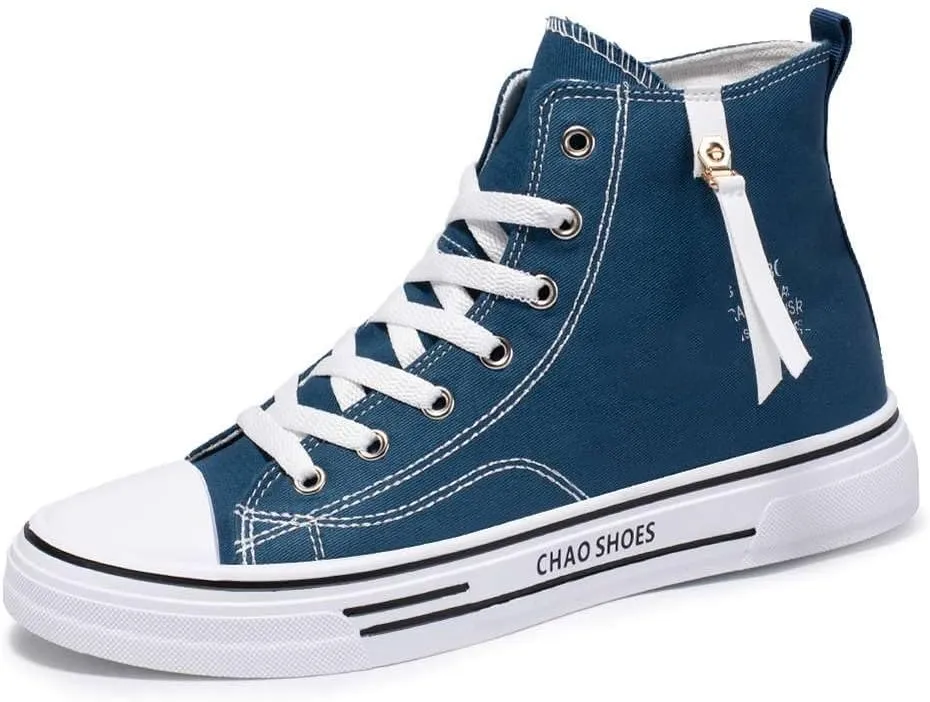WILTENA Men's Fashion High Top Street Canvas Sneakers Boy's Casual Outdoor Youth Shoes