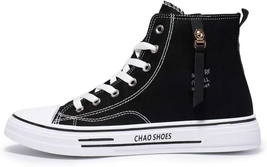 WILTENA Men's Fashion High Top Street Canvas Sneakers Boy's Casual Outdoor Youth Shoes