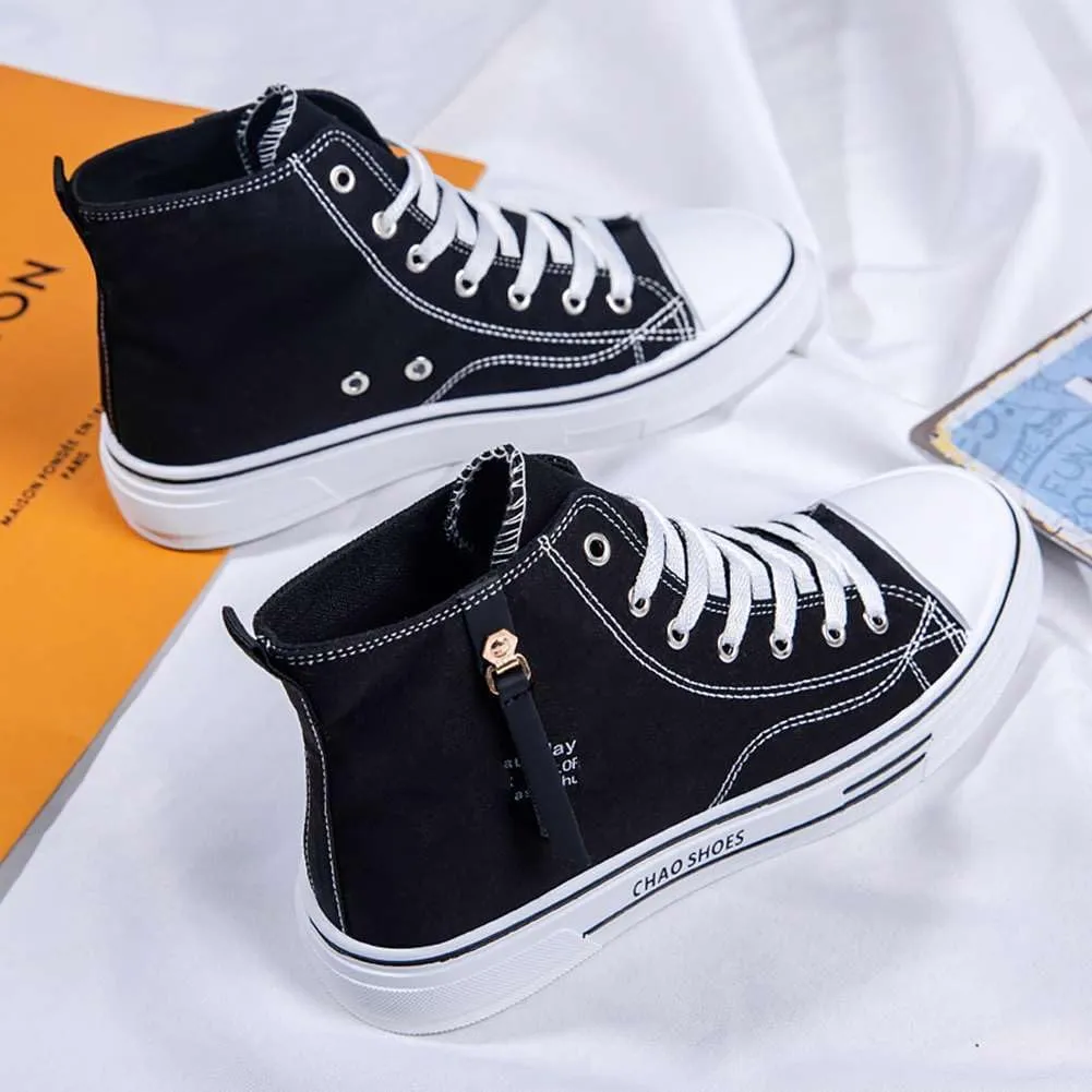 WILTENA Men's Fashion High Top Street Canvas Sneakers Boy's Casual Outdoor Youth Shoes
