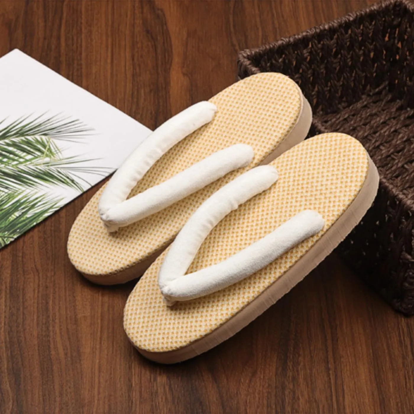 Women Japanese Cosplay Slippers Flip-Flop Clogs Wooden Sandals Multi-color Soft Sole Summer Beach Slippers