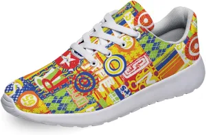 Women Men Colorful Urban Texture Shoes Personalited 3D Print Running Shoes Athletic Tennis Sneakers