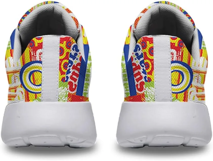 Women Men Colorful Urban Texture Shoes Personalited 3D Print Running Shoes Athletic Tennis Sneakers
