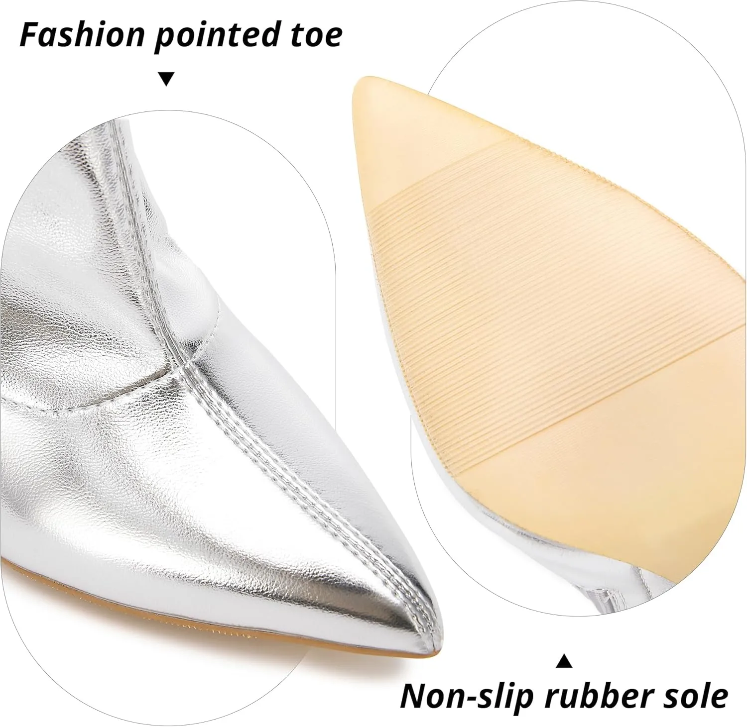 Women Thigh High Boots Chunky Heel Over The Knee Boots Patent Leather PU Stretchy Tall Boots Sexy Pointed Toe Fashion GOGO Boots Prom Party Knee High Boots