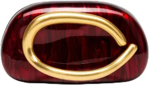 Women's Acrylic Evening Clutch-Metal Handle Evening Bag Trendy Ladies Shoulder Crossbody Purse
