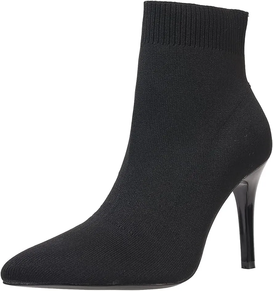 Women's Ankle Boots Stretch Elastic Knit Pointed Toe Stiletto Heel Breathable Fashion Sock Booties