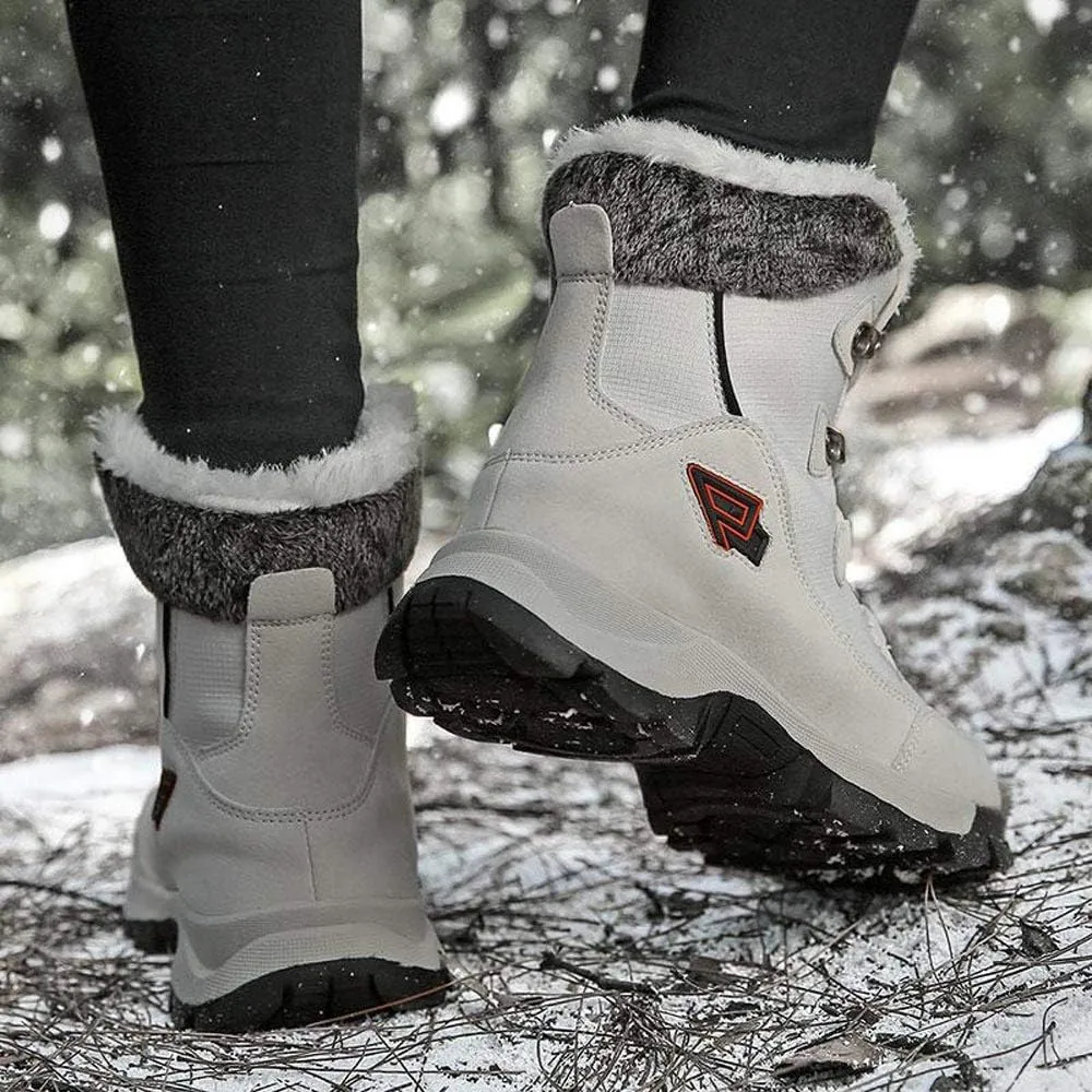 Womens Ankle Snow Boots Men Fur Winter Lined Warm Anti-Slip Cozy Casual Outdoor Comfortable Shoes Booties