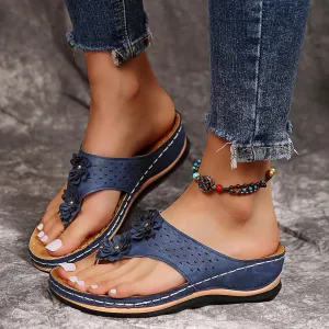 Women's Arch Support Flip Flops, Comfortable Orthopedic Sandals Dressy Summer Orthotic Thong Sandals Ladies Slip on Slides for Walking Beach Vacation