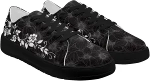 Women's Canvas Sneakers Mesh Lace Up Low Top Sneakers Lightweight Breathable Canvas Tennis Shoes Ladies Running Shoes