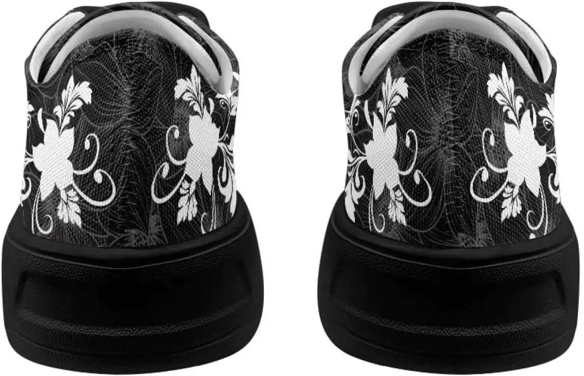 Women's Canvas Sneakers Mesh Lace Up Low Top Sneakers Lightweight Breathable Canvas Tennis Shoes Ladies Running Shoes