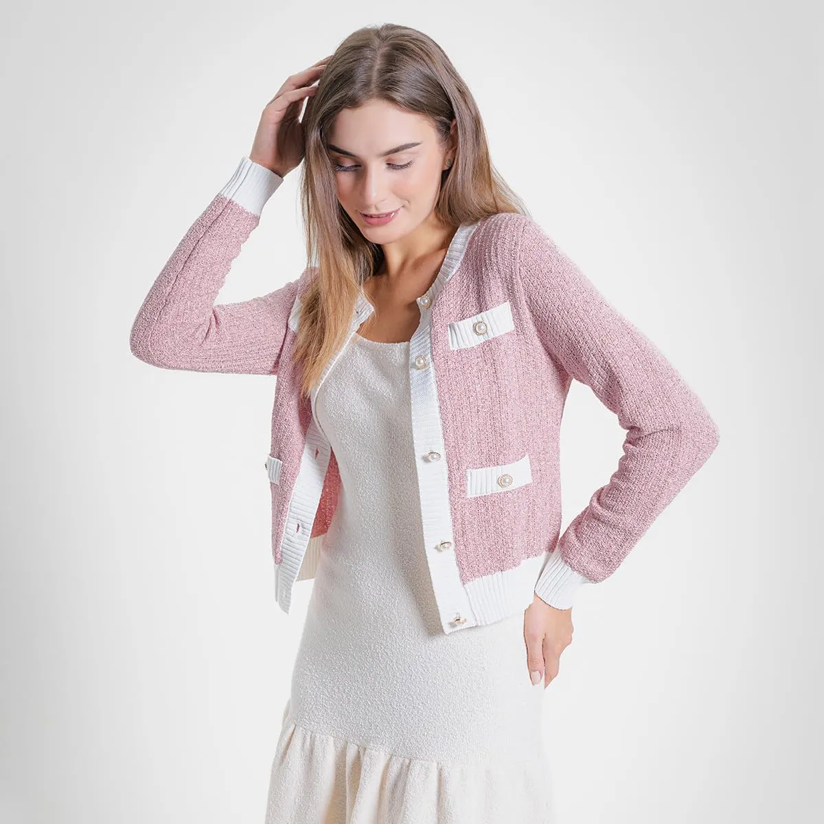 Women's Cardigan Sweaters Open Front Pearl Button Down Long Sleeve Casual Lightweight Knit Trendy Fall Outfits