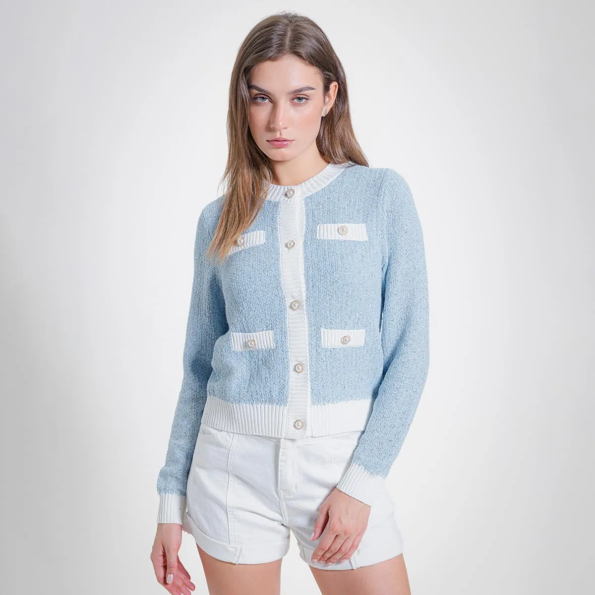Women's Cardigan Sweaters Open Front Pearl Button Down Long Sleeve Casual Lightweight Knit Trendy Fall Outfits