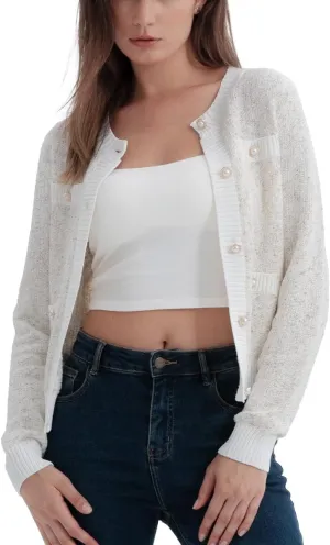 Women's Cardigan Sweaters Open Front Pearl Button Down Long Sleeve Casual Lightweight Knit Trendy Fall Outfits