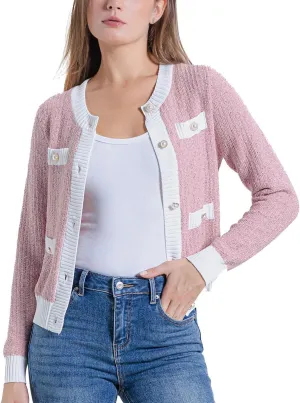 Women's Cardigan Sweaters Open Front Pearl Button Down Long Sleeve Casual Lightweight Knit Trendy Fall Outfits