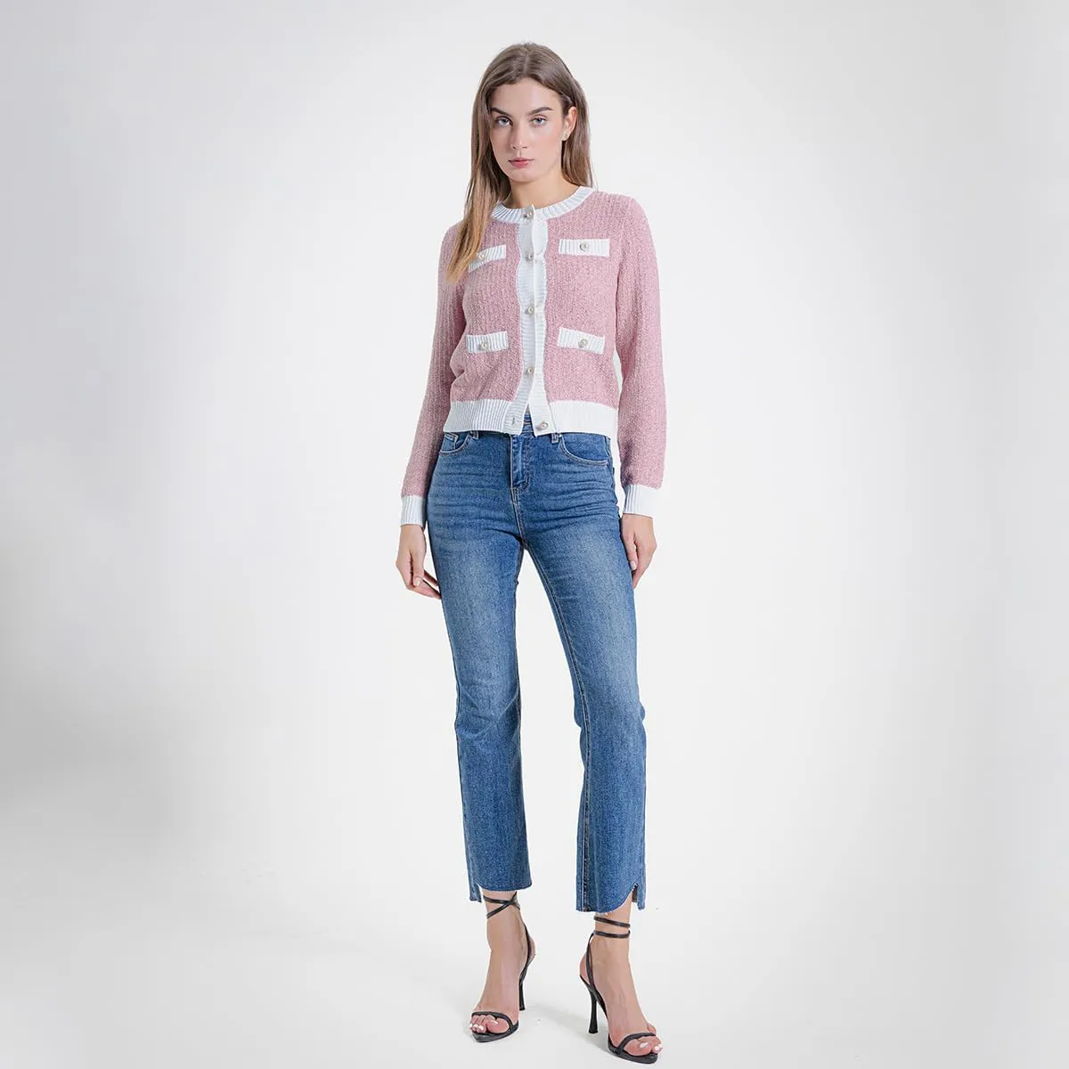 Women's Cardigan Sweaters Open Front Pearl Button Down Long Sleeve Casual Lightweight Knit Trendy Fall Outfits