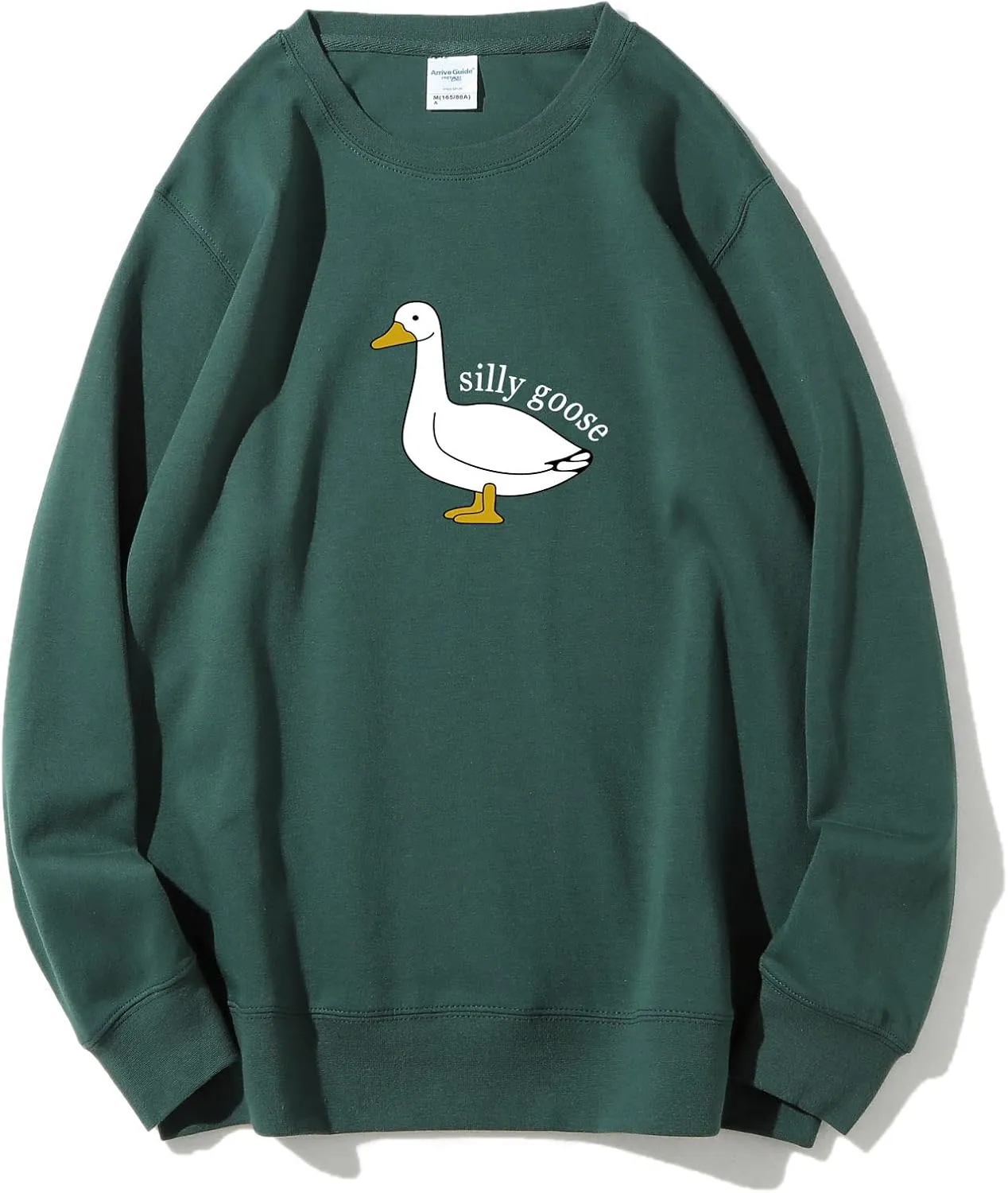 Womens Crewneck Funny Cute Silly Goose Sweatshirt Xmas Pullover Sweatshirt Christmas Sweater