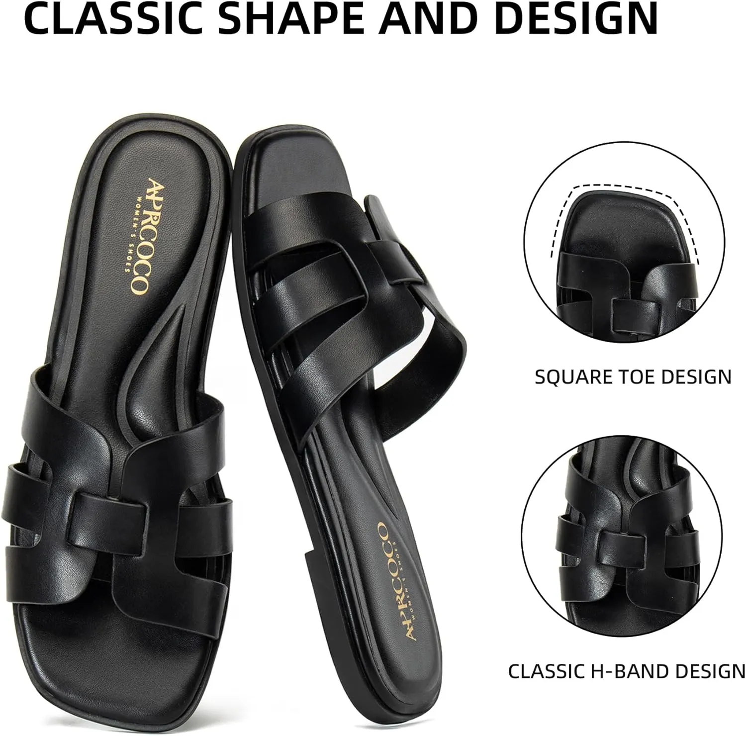 Women's Flat Sandals Casual Slip On Cross Band Sandals for Women Summer Dressy Slide Beach Sandal