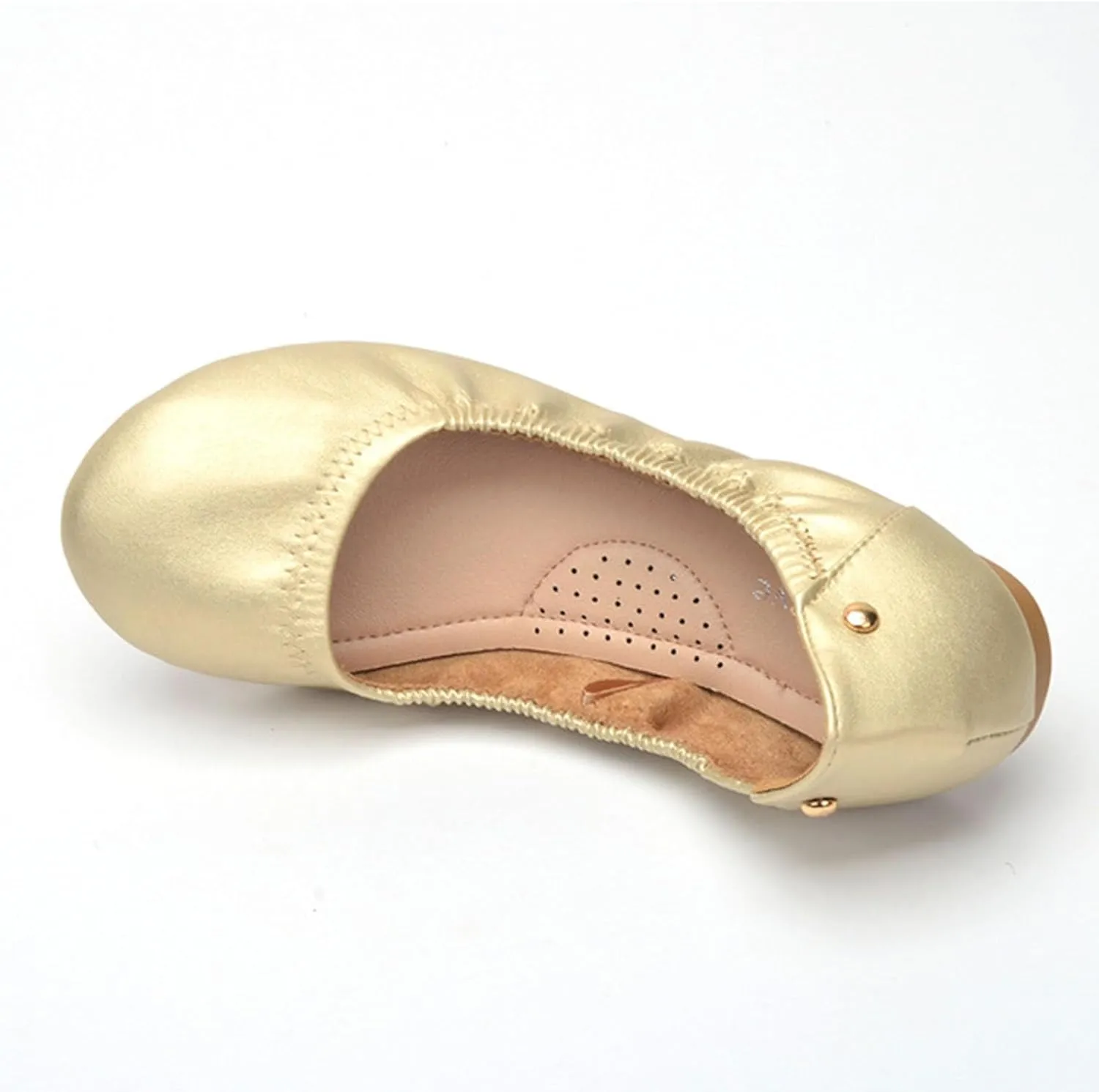 Women's Foldable Travel Ballet Flats Portable Pointed Toe Slip-Ons | Lightweight Dress Shoes for Weddings & Business
