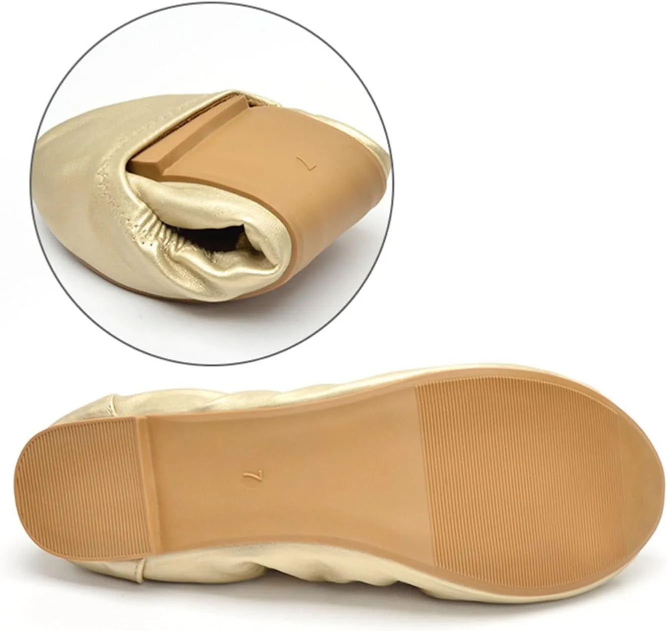 Women's Foldable Travel Ballet Flats Portable Pointed Toe Slip-Ons | Lightweight Dress Shoes for Weddings & Business
